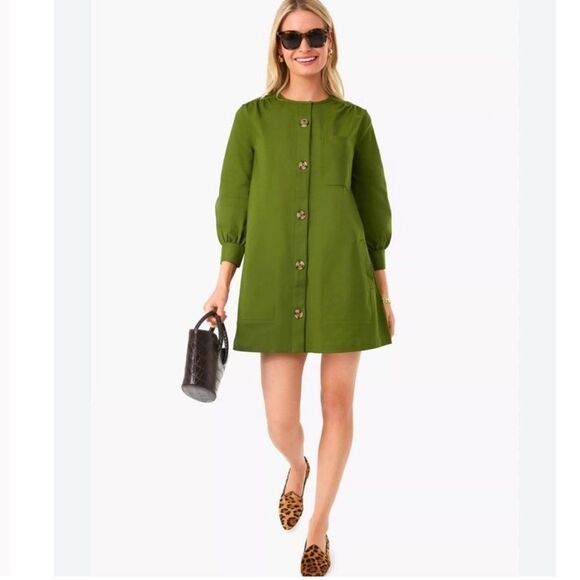 Tuckernuck Dresses & Skirts - NEW Tuckernuck Blake Dress Mini Long Sleeve Boxy Button Front XS